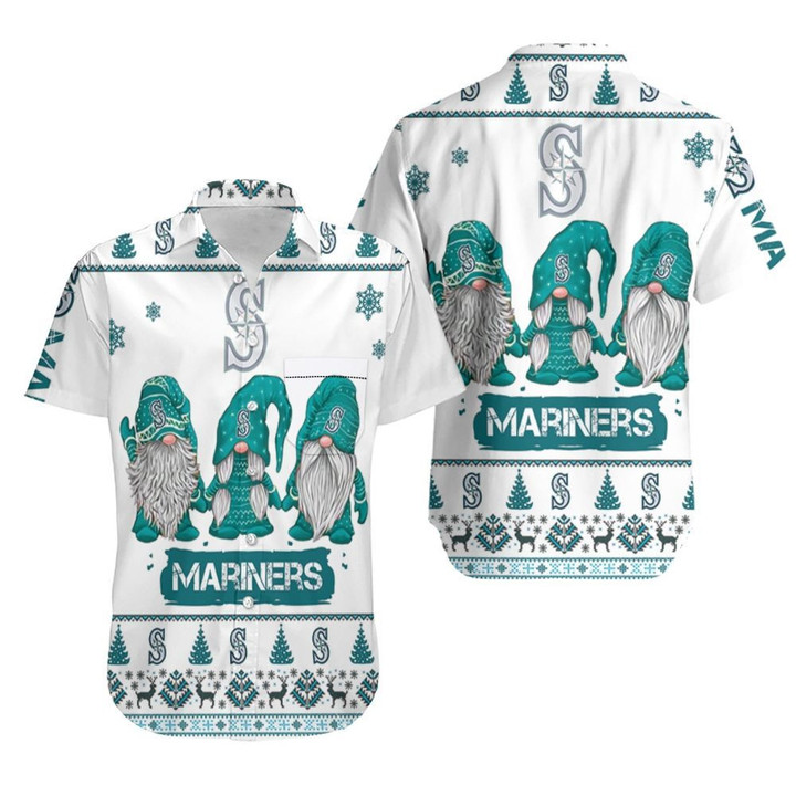 Christmas Gnomes Seattle Mariners Ugly Sweatshirt Christmas 3D Hawaiian Shirt