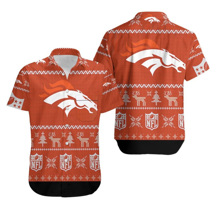 Denver Broncos Ugly Sweatshirt Christmas 3D Hawaiian Shirt