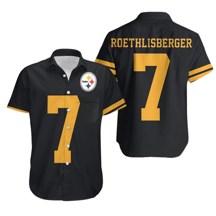 Pittsburgh Steelers Color Rush Limited Ben Roethlisberger Jersey Inspired Style Hawaiian Shirt