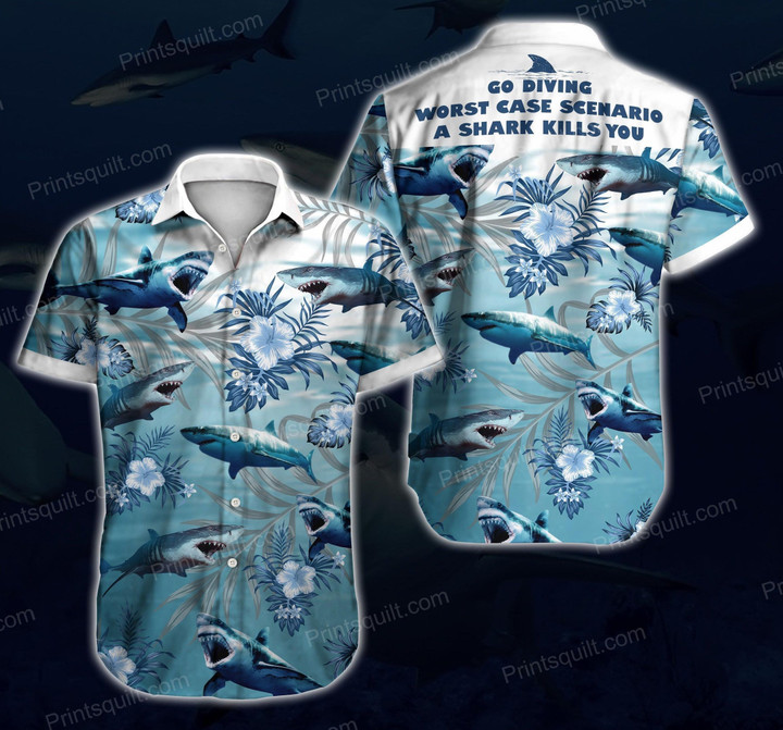 Shark Lovers 3d Hawaii Shirt V7 Summer Button Up Shirt For Men Beach Wear Short Sleeve Hawaii Shirt