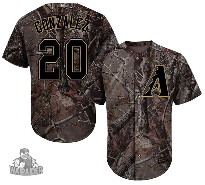 Arizona Diamondbacks #20 Luis Gonzalez Camo Realtree Collection Stitched MLB Jersey