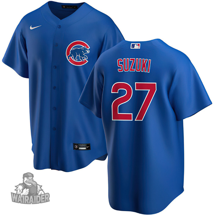 Men's Chicago Cubs #27 Seiya Suzuki Royal Stitched Baseball Jersey