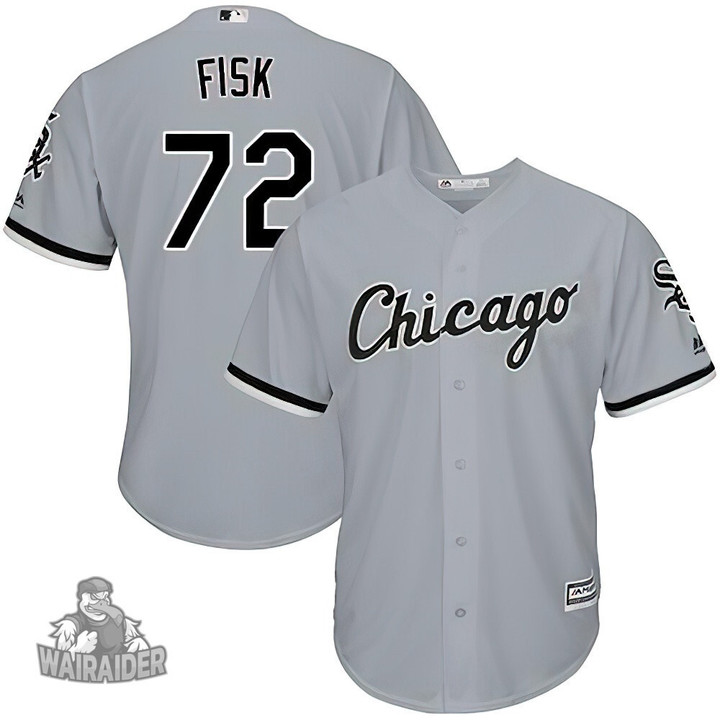 White Sox #72 Carlton Fisk Grey Road Stitched Baseball Jersey