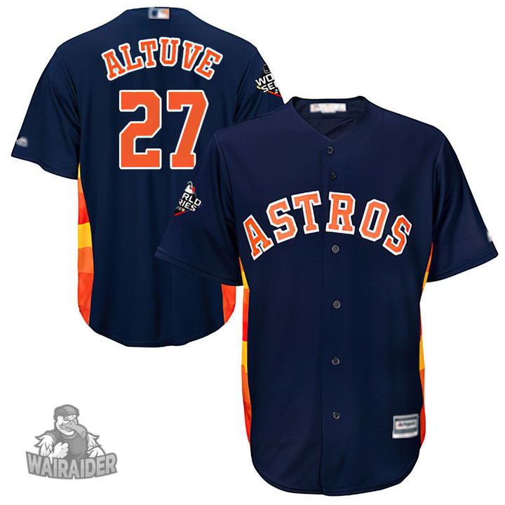 Astros #27 Jose Altuve Navy Blue New 2019 World Series Bound Stitched Baseball Jersey