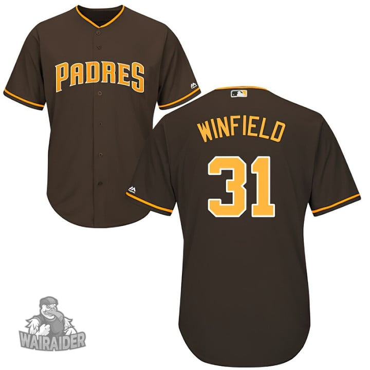 Padres #31 Dave Winfield Brown Stitched Baseball Jersey