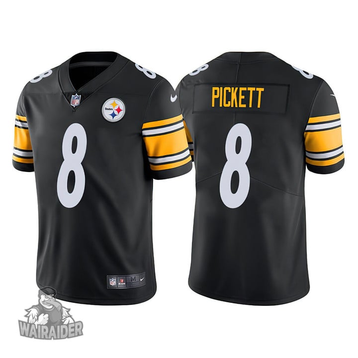 Men's Pittsburgh Steelers #8 Kenny Pickett 2022 Black Vapor Untouchable Limited Stitched Jersey