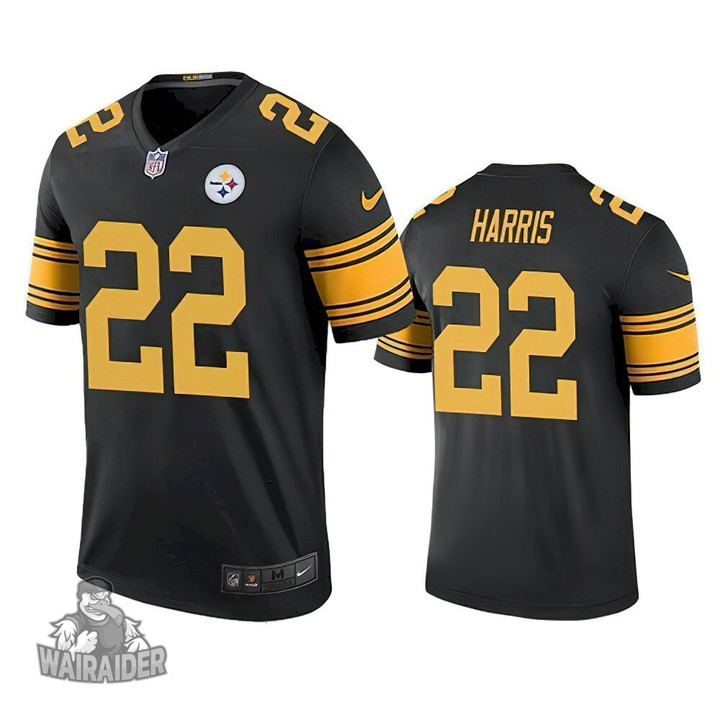 Men's Pittsburgh Steelers #22 Najee Harris Black Color Rush Limited Jersey
