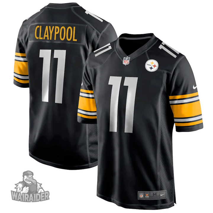 Pittsburgh Steelers Game Jersey Black Chase Claypool Mens Jersey
