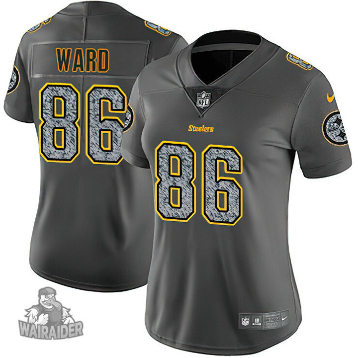 Women's Pittsburgh Steelers #86 Hines Ward Gray Static Stitched NFL Vapor Untouchable Limited Jersey