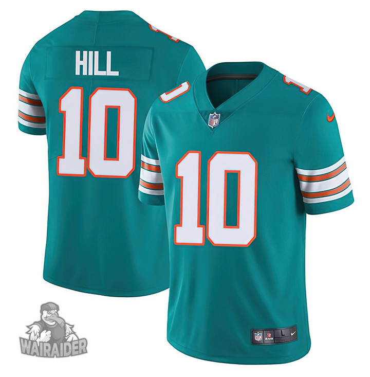 Men's Miami Dolphins #10 Tyreek Hill Aqua Color Rush Limited Stitched Football Jersey