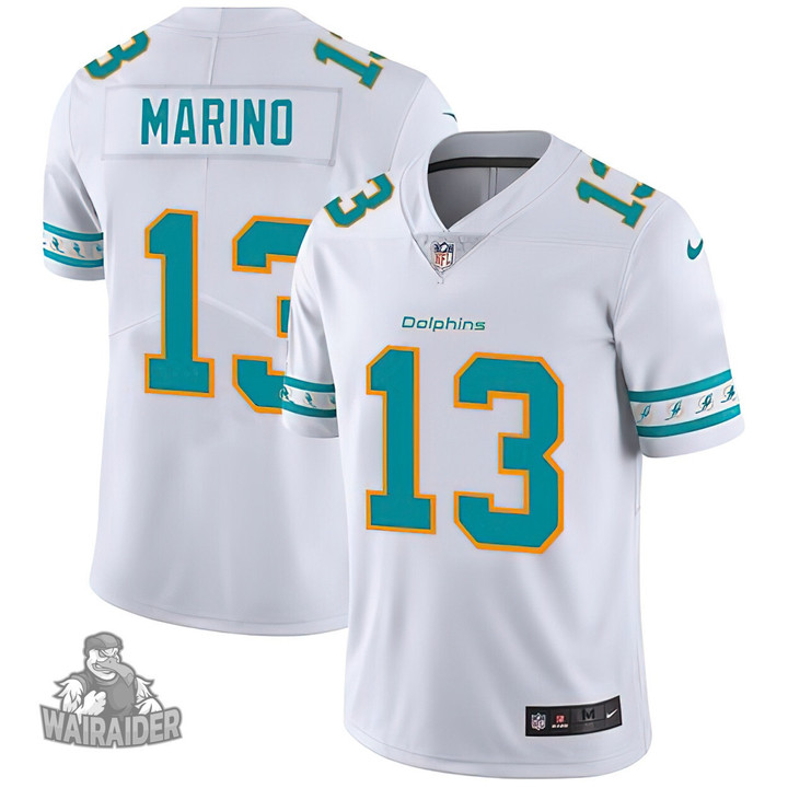 Miami Dolphins #13 Dan Marino White Team Logo Vapor Limited NFL Jersey