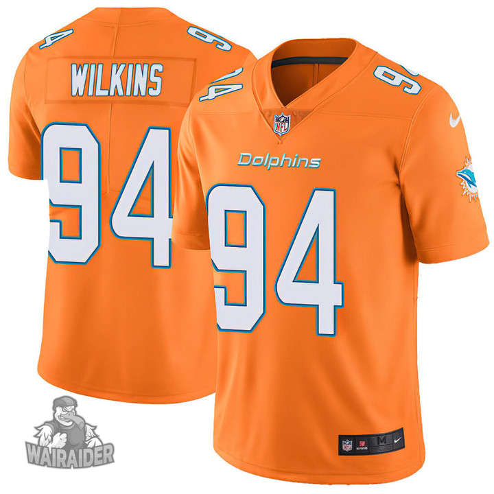 Miami Dolphins #94 Christian Wilkins Men's Limited Color Orange Rush Jersey