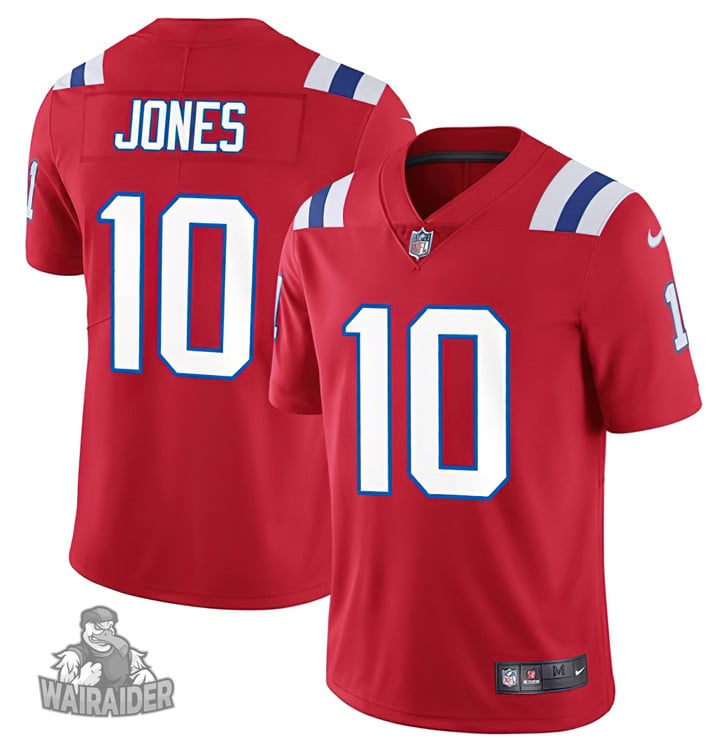 Men's New England Patriots #10 Mac Jones 2021 Red Vapor Untouchable Limited Stitched NFL Jersey