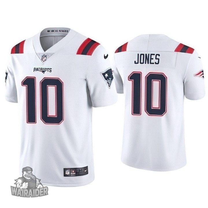 Men New England Patriots #10 Mac Jones White 2021 Vapor Limited Football Jersey