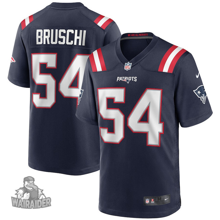Men's Tedy Bruschi Navy New England Patriots Game Retired Player Jersey