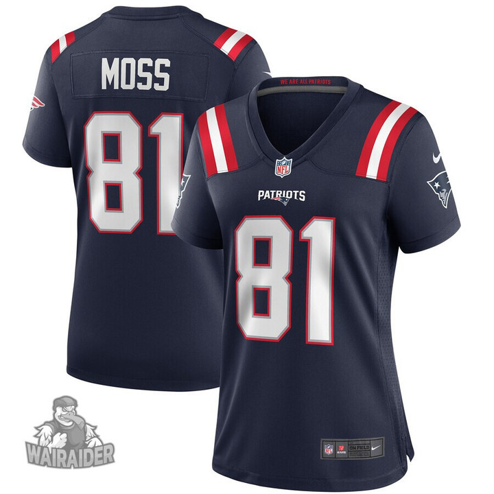 Women's Randy Moss Navy New England Patriots Game Retired Player Jersey