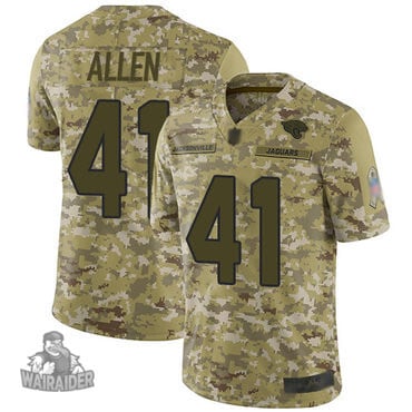 Jaguars #41 Josh Allen Camo Men's Stitched Football Limited 2018 Salute To Service Jersey