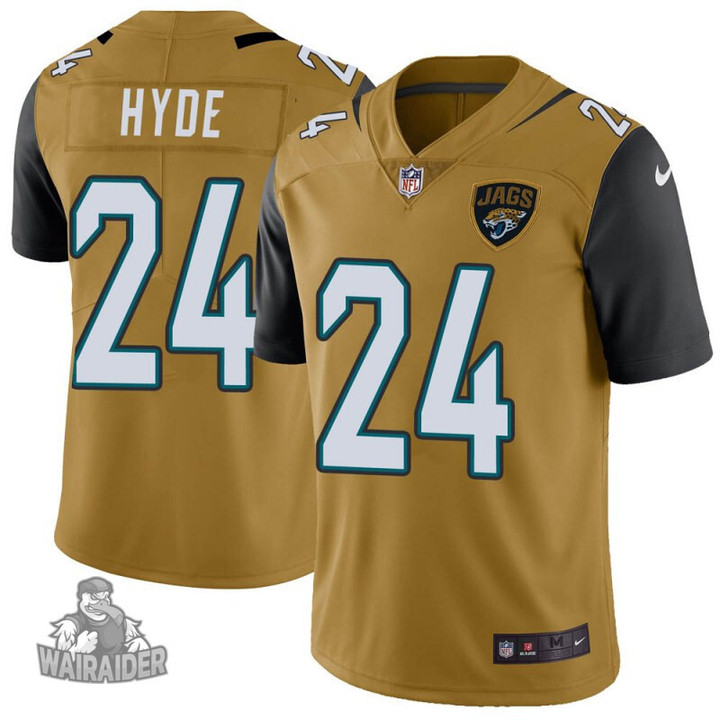 Carlos Hyde Men's Limited Jacksonville Jaguars Gold Color Rush Vapor Untouchable Jersey