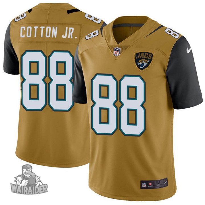 Jeff Cotton Jr. Men's Limited Jacksonville Jaguars Gold Color Rush Vapor Untouchable Jersey