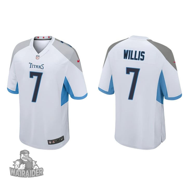 Men's Tennessee Titans Malik Willis White 2022 NFL Draft Game Jersey