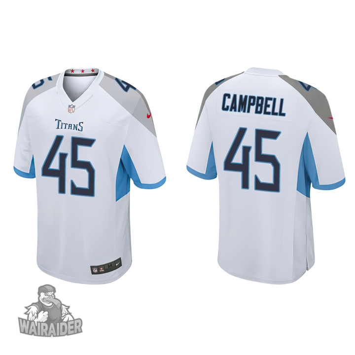 Men's Tennessee Titans Chance Campbell White Game Jersey