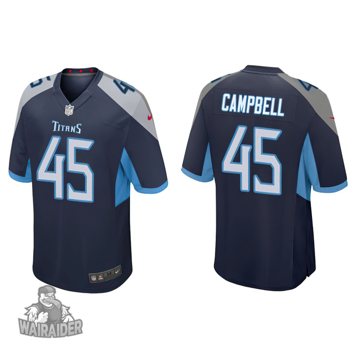 Men's Tennessee Titans Chance Campbell Navy Game Jersey