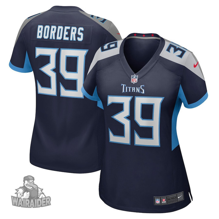 Women's Tennessee Titans Breon Borders Navy Game Jersey