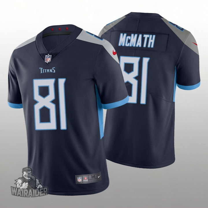 Men's Tennessee Titans #81 Racey McMath Navy Vapor Limited Jersey