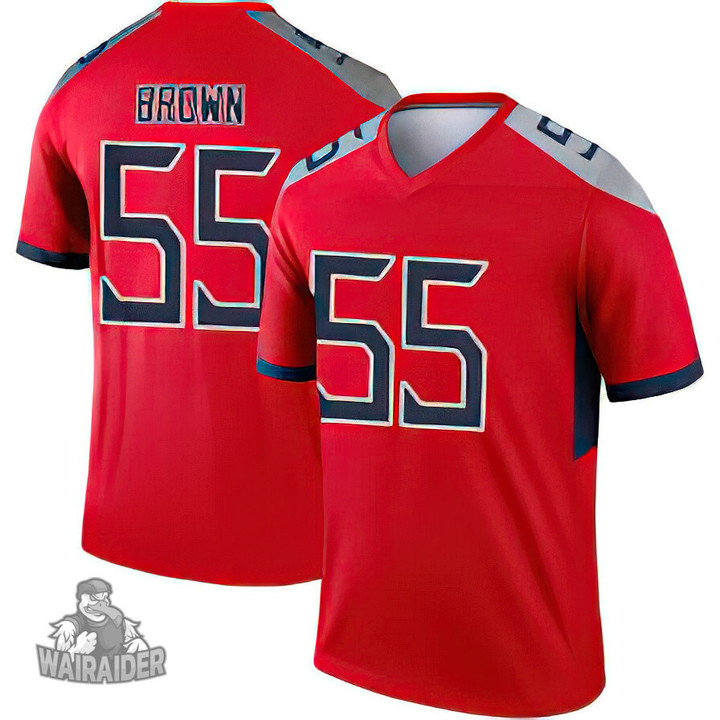 Men's Tennessee Titans #55 Jayon Brown Red Limited Jersey