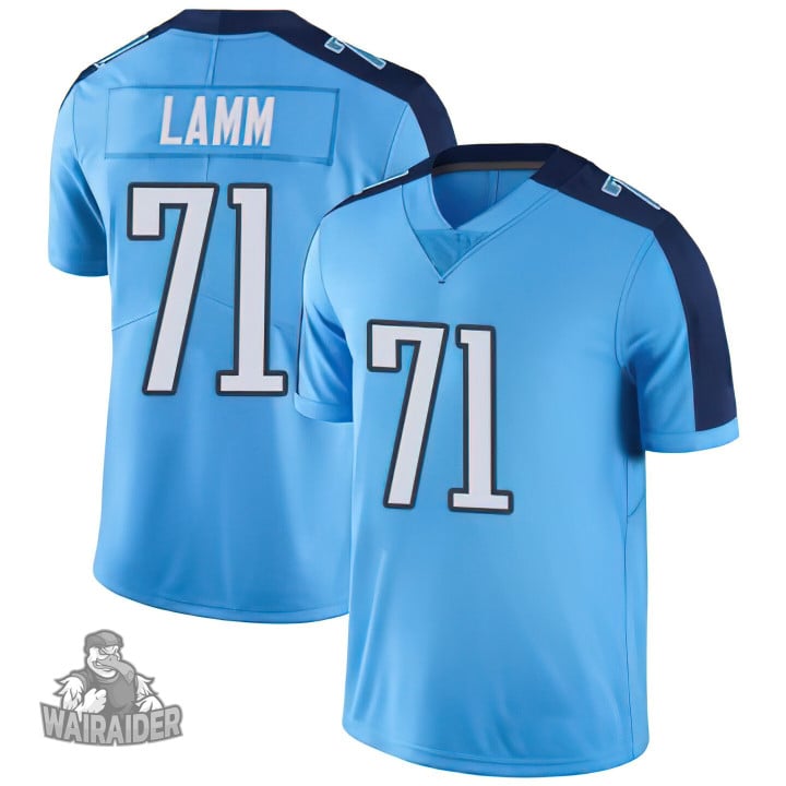 Men's Tennessee Titans #71 Kendall Lamm Light Blue / Navy Limited Jersey