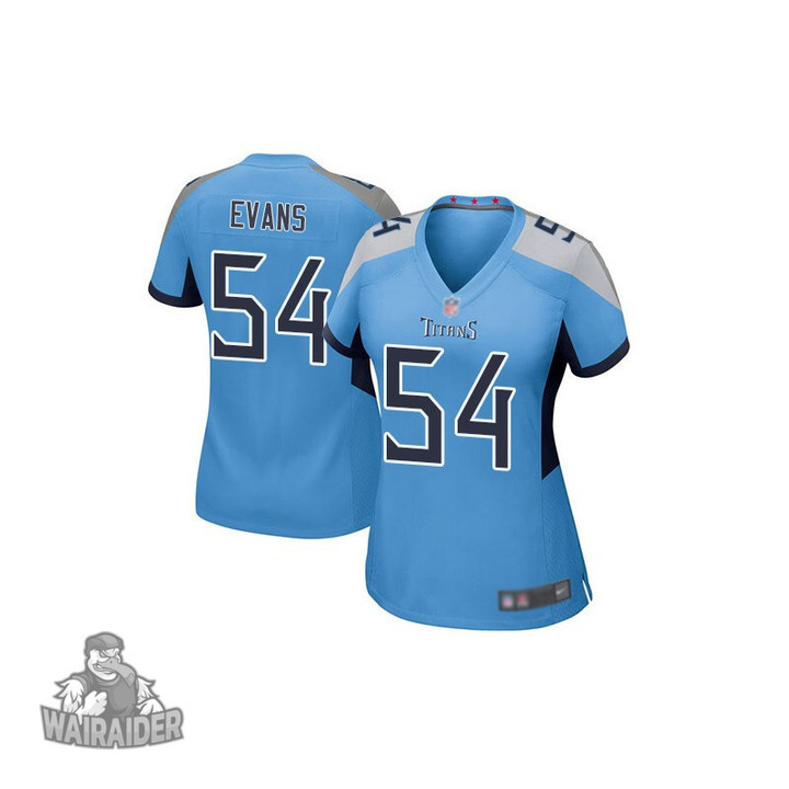 Game Women's Rashaan Evans Light Blue Alternate Jersey - #54 Football Tennessee Titans