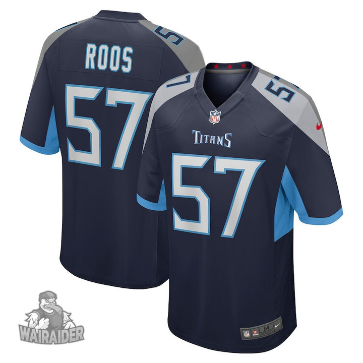 Men's Jordan Roos #57 Tennessee Titans Navy Jersey