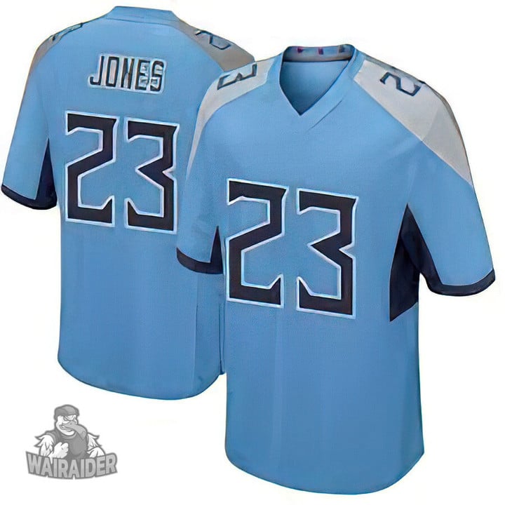 Men’s Tennessee Titans Chris Jones Light Blue Game Jersey