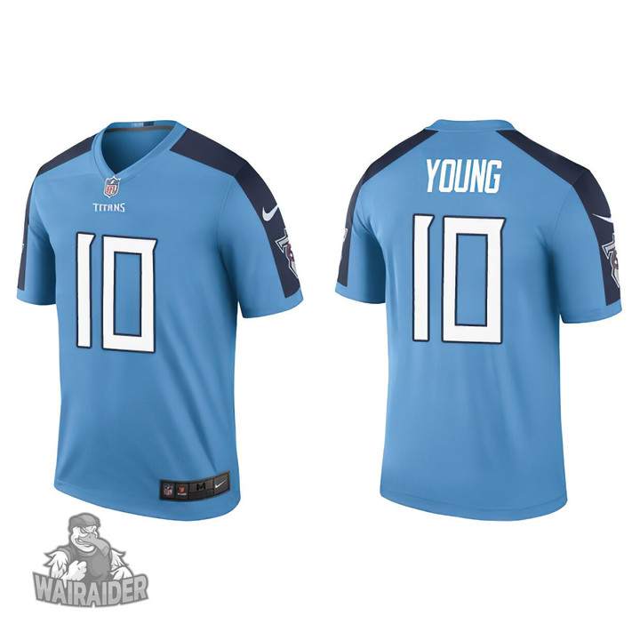 Men's Vince Young Tennessee Titans Light Blue Color Rush Legend Jersey