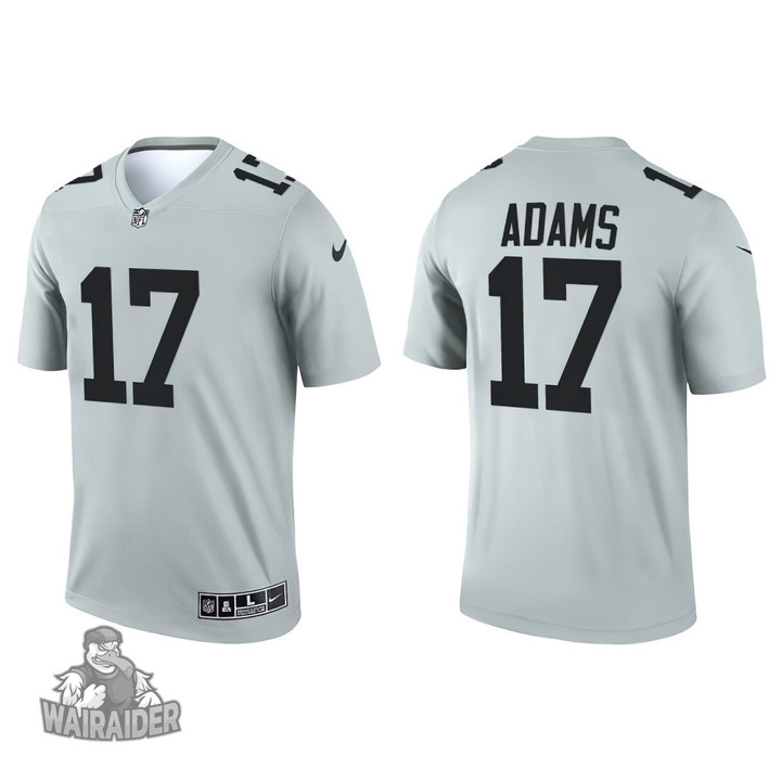 Men's Las Vegas Raiders Davante Adams Silver Inverted Legend Jersey
