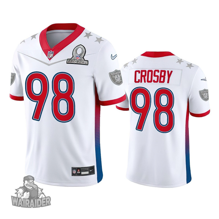Las Vegas Raiders Maxx Crosby White Game 2022 AFC Pro Bowl Jersey