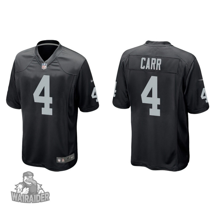 Men's Las Vegas Raiders Derek Carr Black Game Jersey