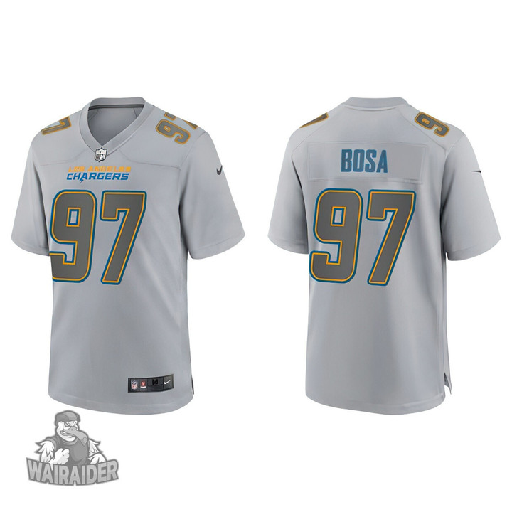 Men's Joey Bosa Los Angeles Chargers Gray Atmosphere Fashion Game Jersey
