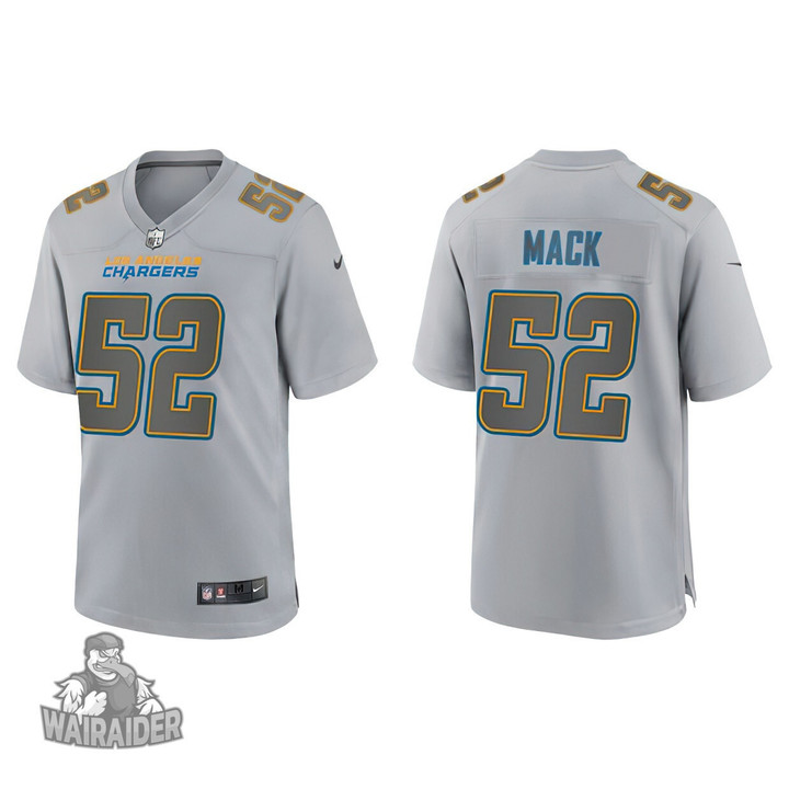 Men's Khalil Mack Los Angeles Chargers Gray Atmosphere Fashion Game Jersey