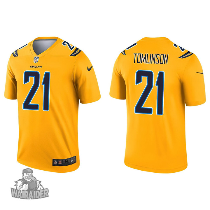 Men's Los Angeles Chargers LaDainian Tomlinson Gold Inverted Legend Jersey