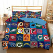 Nfl Football #19 Duvet Cover Quilt Cover Pillowcase Bedding Set Bed Linen Home Bedroom Decor , Comforter Set
