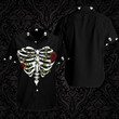 Rib Cage Heart Style With Rose Goth EZ20 2610 Hawaiian Shirt