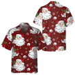 Red Santa Cozy Christmas Hawaiian Shirt, Short Sleeve Santa Christmas Hawaiian Shirt, Gift For Christmas Day
