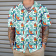 Watercolor Parrot & Palm Leaves Hawaiian Shirt