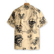 Skull On Retro Mechanism Background Hawaiian Shirt