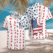 Yorkie American Flag Hawaiian Shirt