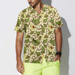 Watercolor Avocado Seamless Pattern Hawaiian Shirt, Funny Avocado Shirt, Short Sleeve Avocado Print Shirt