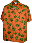 Hurricane Palms Orange Hawaiian Shirt