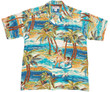 Hula Teal Retro Hawaiian Shirt