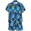 Turtle Reef Blue Boy's Hawaiian Shirt and Shorts